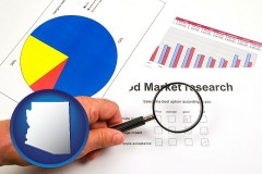 arizona map icon and a market research study