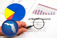 florida map icon and a market research study