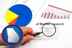 georgia map icon and a market research study