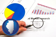 illinois map icon and a market research study