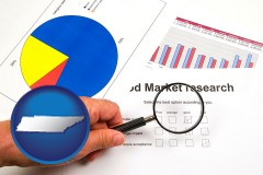 tennessee map icon and a market research study