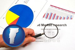 vermont map icon and a market research study